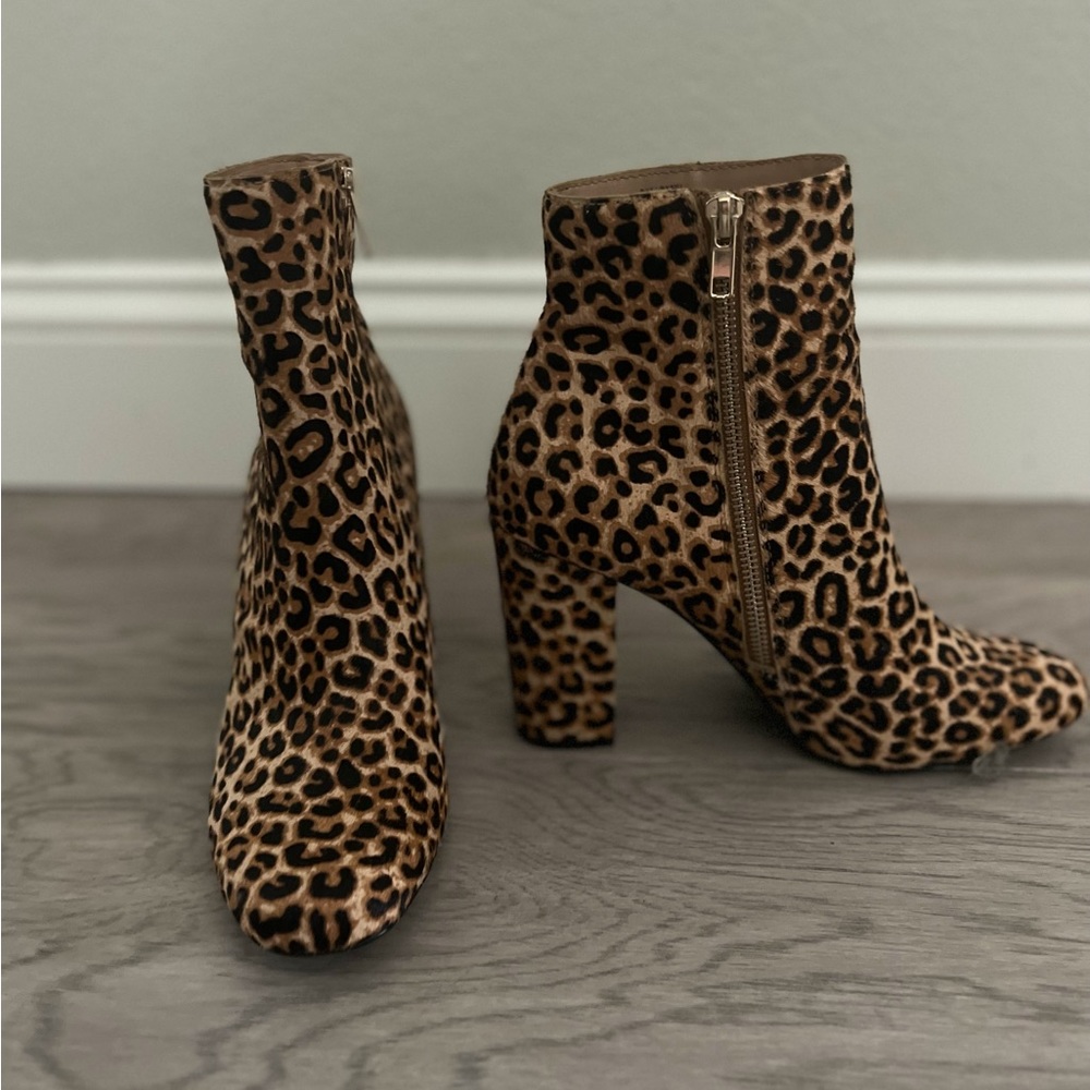 Steve Madden Leopard Print Heeled Booties
